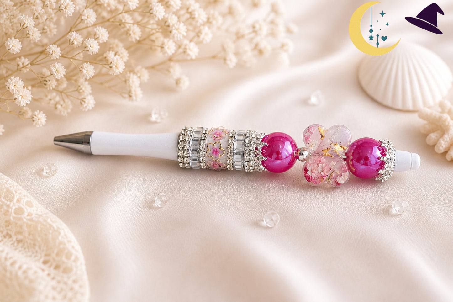 Stylo rose fleuri – douceur romantique et élégance lumineuse