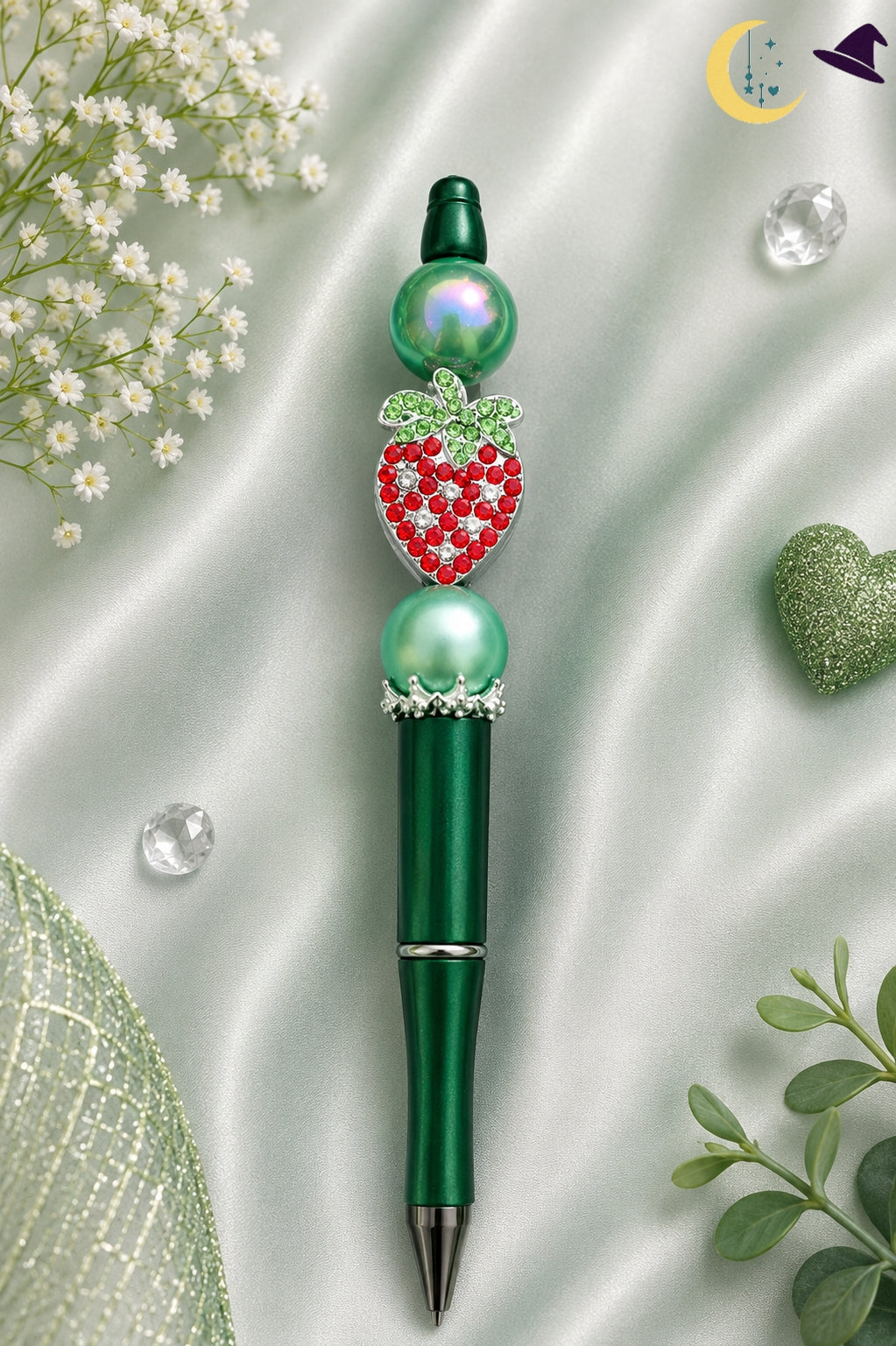 Stylo fraise vert émeraude – fraîcheur gourmande et éclat fruité
