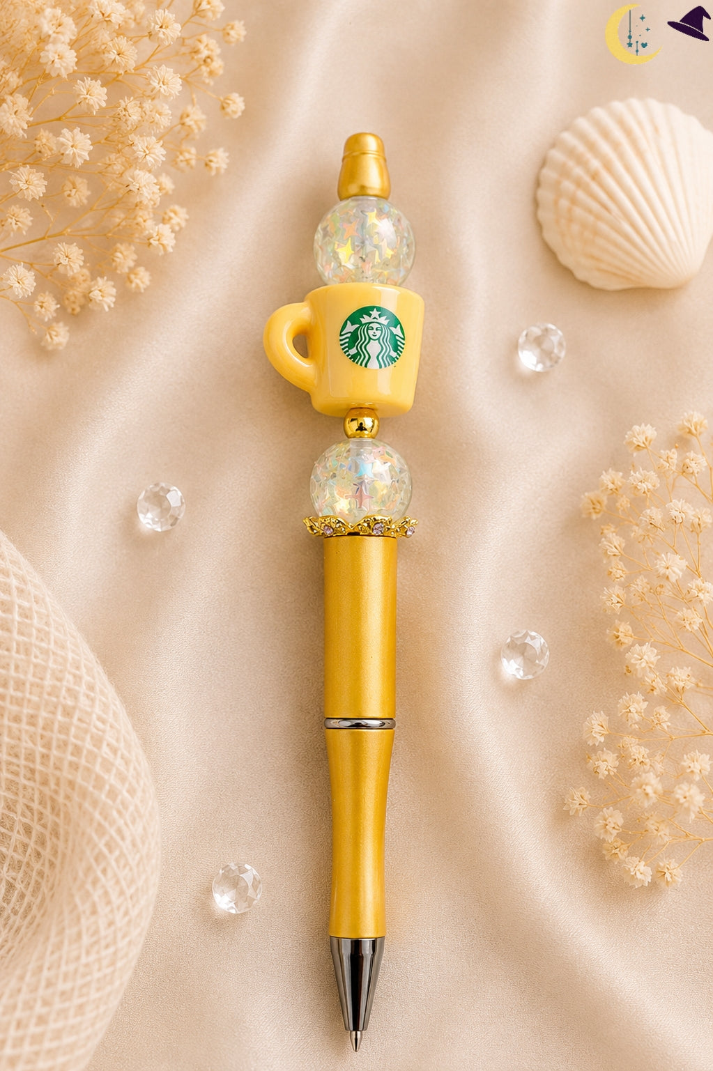 Stylo jaune café – douceur lumineuse et ambiance cosy