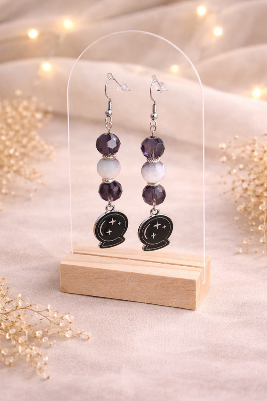 Boucles d’oreilles violettes – Élégance & intuition