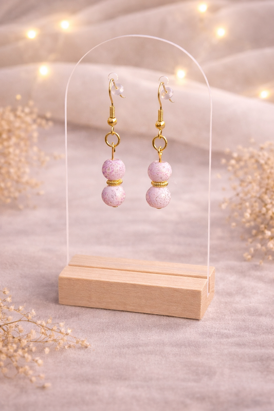 Boucles d’oreilles roses – Douceur & élégance