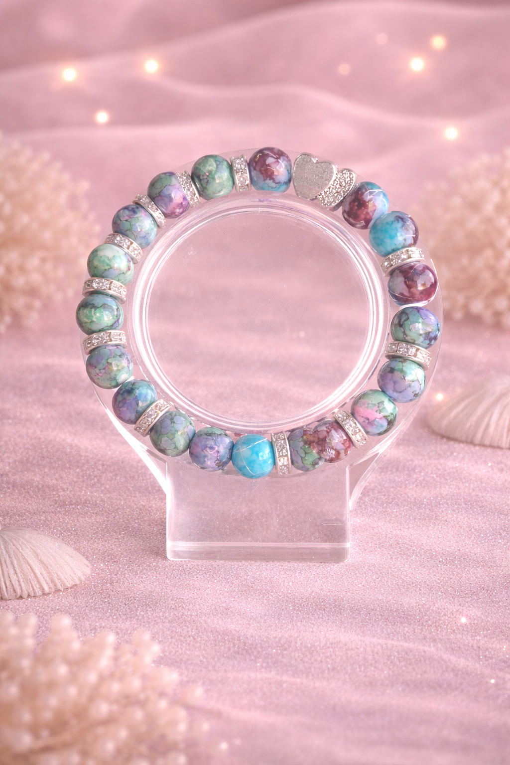 Bracelet multicolore marbré – Douceur & élégance colorée