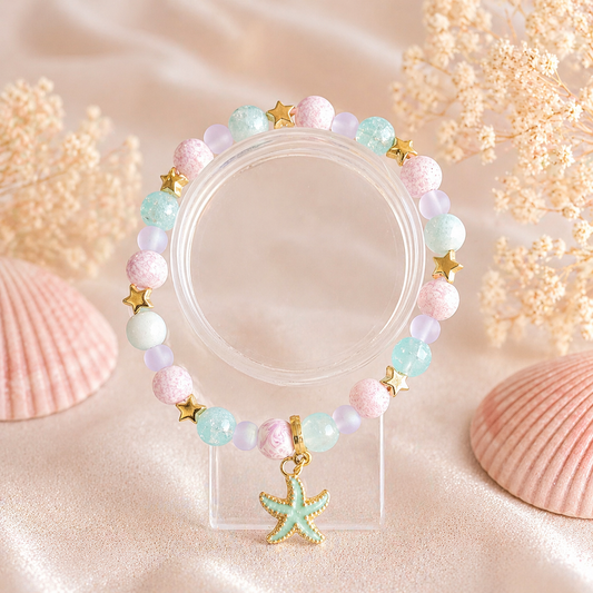 Bracelet étoile de mer pastel – douceur marine et élégance
