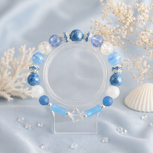 Bracelet étoile bleue – douceur céleste et élégance