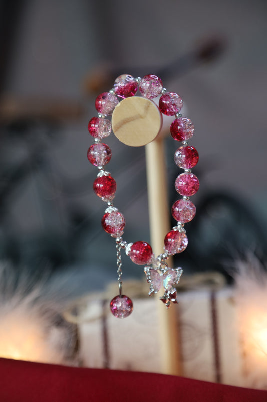 Bracelet rose-Papillon