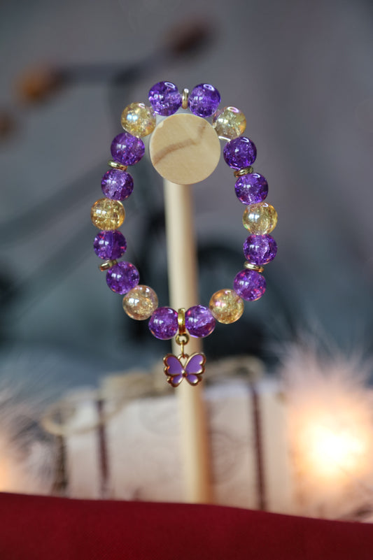 Bracelet papillon violet