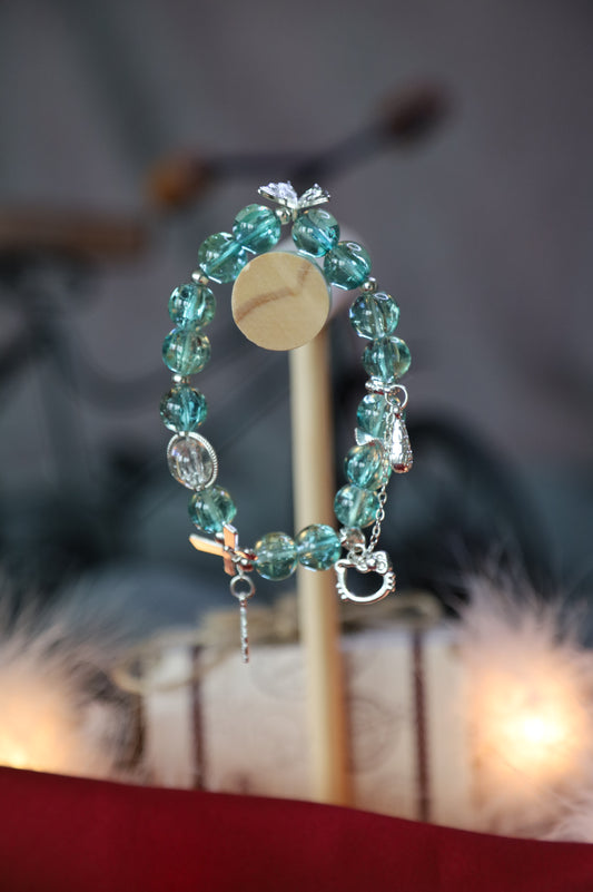 Bracelet Hello Kity bleu