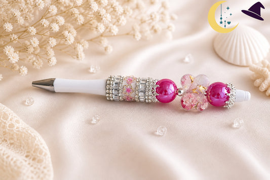 Stylo rose fleuri – douceur romantique et élégance lumineuse