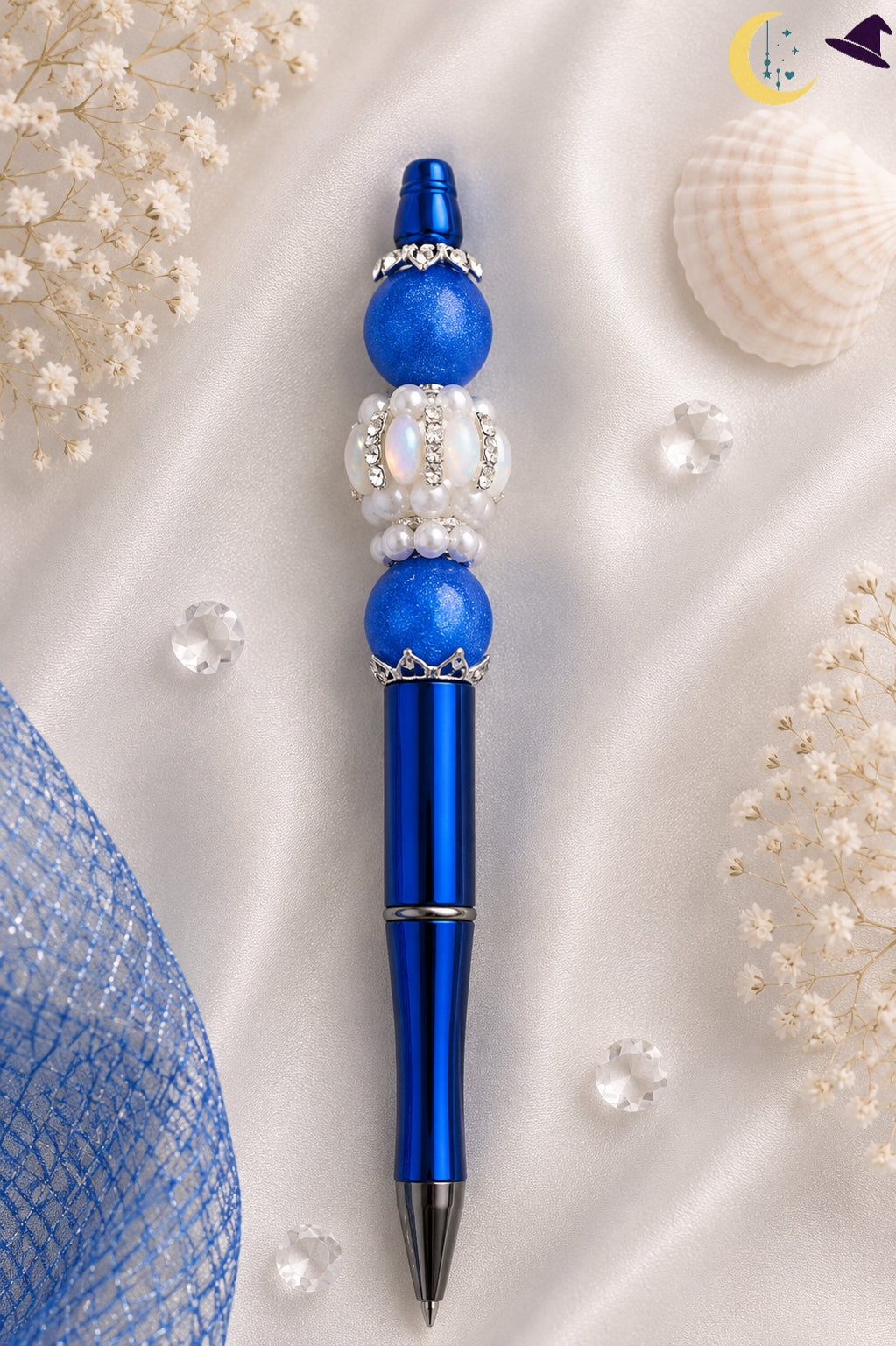 Stylo bleu royal – élégance glacée et éclat raffiné